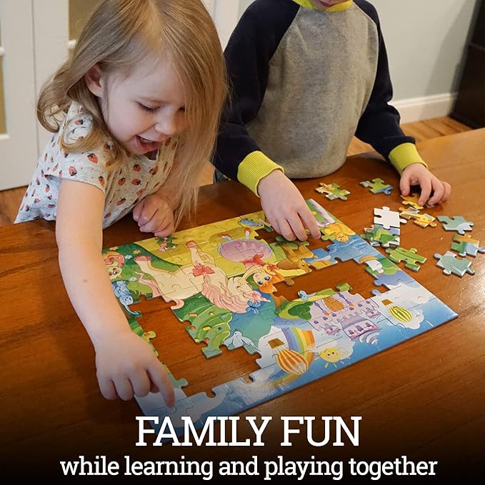 Puzzles for Kids Ages 4-8 Kids Jigsaw Puzzles 72 Piece Toddler Princess Puzzle Unicorn Jigsaw Puzzle with Thick Pieces and Sturdy Box Unicorn Gifts for Girls