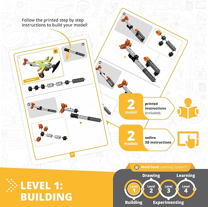 Engino STEAM Labs, How Solar Energy Works, STEAM Kit for Ages 8+, Building Kit, STEM Toys for Girls & Boys, Learning & Education Toys (4 Models)