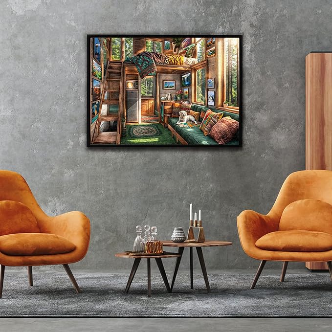 Forest House Puzzles for Adults 1000 Piece, Jigsaw Puzzles for Adults, Adult Challenging Game Toys, Impossible Puzzle, Family Decoration Puzzle