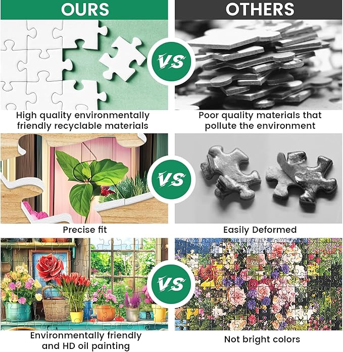 300 Piece Puzzles for Adults, Plant Puzzles 300 Pieces for Adults Kids Seniors Cat Jigsaw Puzzle Games Premium Cardboard Jigsaw Puzzles Family Activity Night Gift Toy 20.5x15in