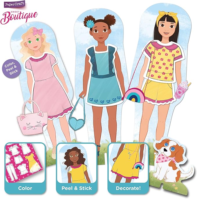 Educational Insights PaperCraft Sweet Boutique, Paper Dolls, Fashion Boutique Toy, Ages 3+