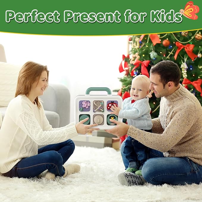 Baby Busy Board Cube, Toys for Boy Girl, Montessori Travel Toys for Toddlers, Learning Fine Motor Skills| Birthday Gifts for Infant Boys Girls