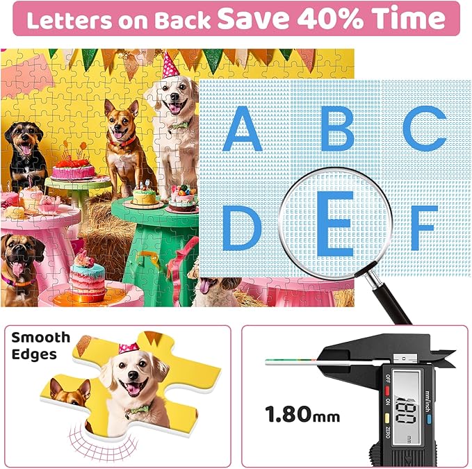 300 Piece Puzzles for Adults,Jigsaw Puzzles 300 Pieces for Kids Ages 8-10 10-12 Dog Puzzles Animal Pet Lover Adult Jigsaw Puzzle Games Family Entertainment Gift Toy 20.5x15in