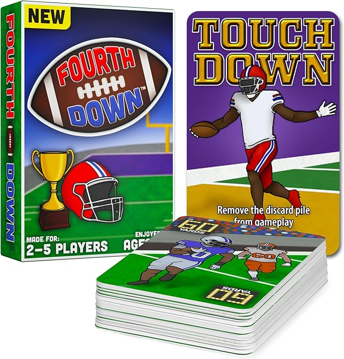 Fourth Down® - Best Football Game! Card Game for Tweens and Family Fun - Easy to Learn, Fast to Play | Perfect for Family Game Night, Sports Gifts, and Offline Fun