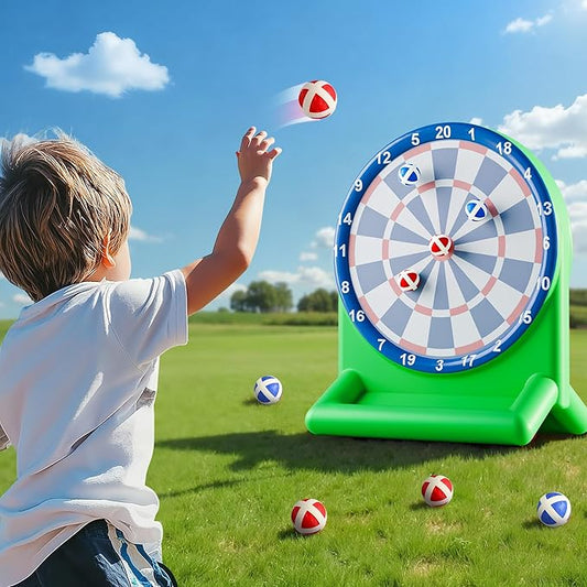 iPlay, iLearn Kids Fun Dartboard Outdoor Toys, Inflatable Dart Board Toss Game, Toddler Backyard Lawn Yard Play, Cool Indoor Family Party Birthday Gift for Ages 3 4 5 6 7 8 Boys Girls Children Teens