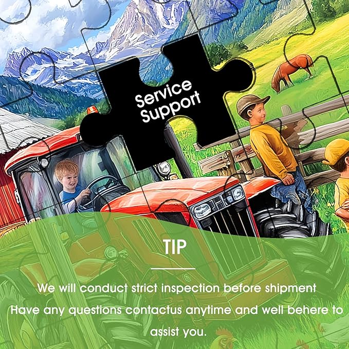 500 Piece Puzzles for Adults, Farm Animal Puzzles 500 Pieces, Puzzles for Kids Ages 6-8,Recycled Cardboard Horse Puzzle 500 Piece, Great Gift for Family Friends, 20.5 x 15 in