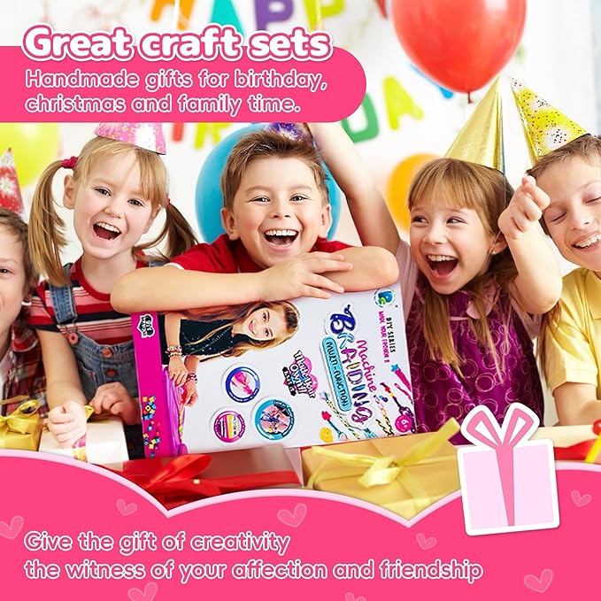 P&C Friendship Bracelet Making Kit for Girls Age 8-12 with 422 Beads & 20 Threads - Arts and Crafts for Kids Jewelry Making Kit - Christmas Birthday Gifts - Easy Bracelet Maker