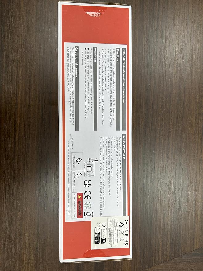 Toddler Car Toys for 2 3 4 5 Years Old Kids, Transport Carrier Truck Toy with 4 Wooden Vehicle, 24IN Foldable Track Trailer with Light & Sound Effects, Best Gift Choice for Christmas, Birthday