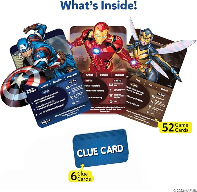 Skillmatics Guess in 10 Marvel, Perfect for Boys, Girls, Kids, Teens, Adults Who Love Card Games, Board Games, Travel Toys, Avengers, Spiderman, Iron Man, Gifts for Ages 8, 9, 10 and Up