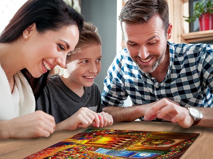 WOODEN.CITY 1000 Piece Christmas Puzzle for Adults - The Magic of Christmas Eve Holiday Puzzle, Made in EU