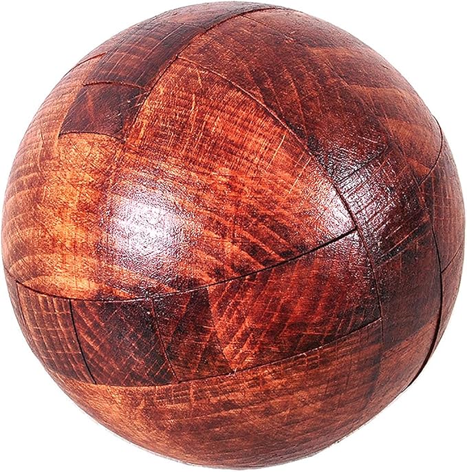 Wooden Brain Teasers Puzzle Handmade Big Wooden Puzzle Magic Ball Toy Intelligence IQ Games 3D Sphere Puzzles for Kids and Adults (Coffee)
