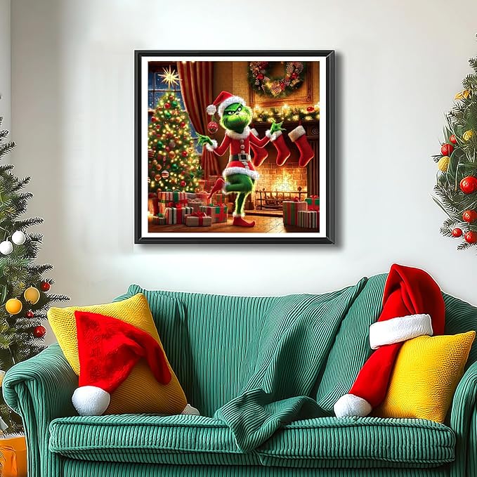 Christmas 500 Piece Jigsaw Puzzles for Adults Holiday Scene Puzzle with Letters on Back Festive Tree Stockings Fireplace Scene Fun Family Puzzles Gift for Adults Seniors（20" x 20"）