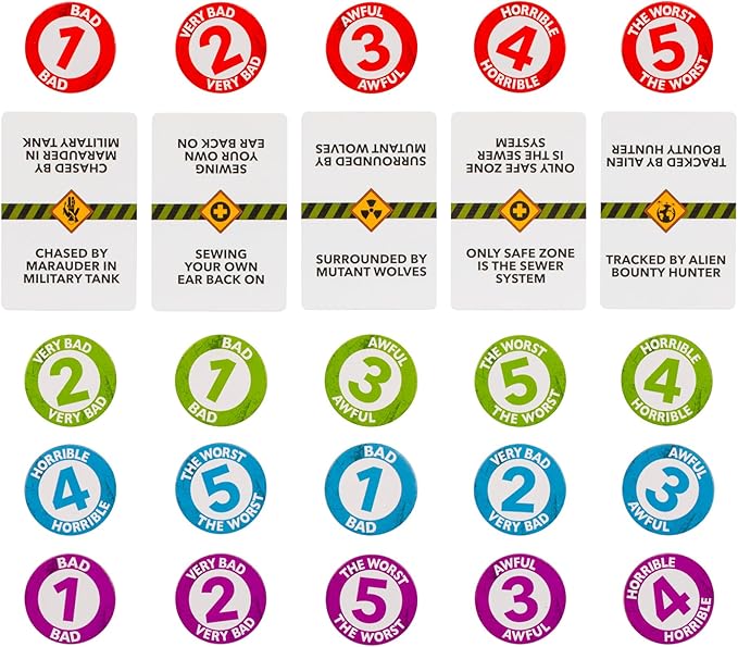 MOOSE GAMES The Worst-Case Scenario Card Game Apocalypse | Match How Players Rank Five Apocalyptic Scenarios from Bad to Worst | Score Points and Win! for Ages 14 to Adult for 3 to 6 Players