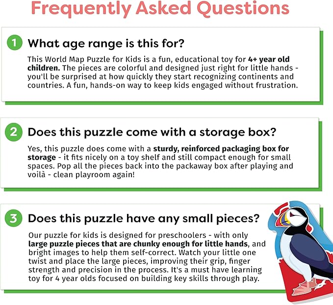 World Map Puzzle for Kids - 75 Piece - World Puzzles with Continents - Childrens Jigsaw Geography Puzzles for Kids Ages 4-8, 5, 6, 7, 8-10 Year Olds - Puzzle Maps Educational Toys for 4+ Year Old