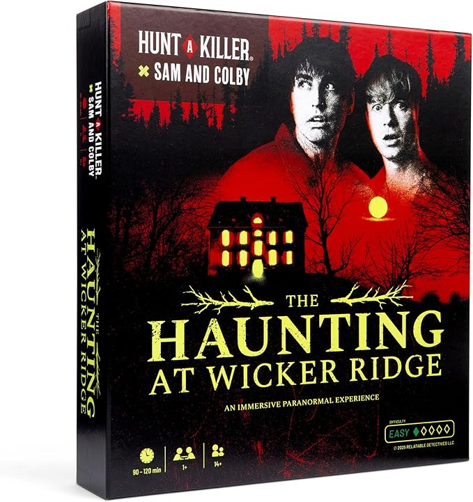 Hunt A Killer x Sam and Colby: The Haunting at Wicker Ridge – Immersive Paranormal Mystery Game, 90–120 Min Playtime, Ages 14+, Perfect for Fans of Ghost Hunting and Supernatural Thrillers