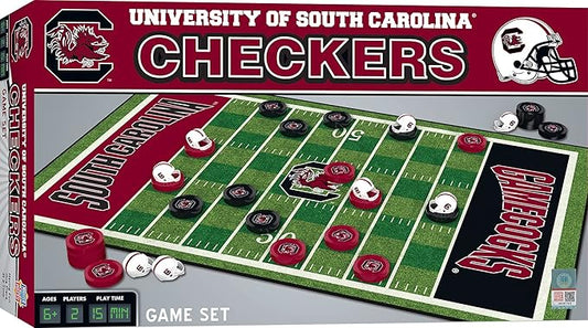 MasterPieces Family Game - NCAA South Carolina Gamecocks Checkers - Officially Licensed Board Game For Kids & Adults