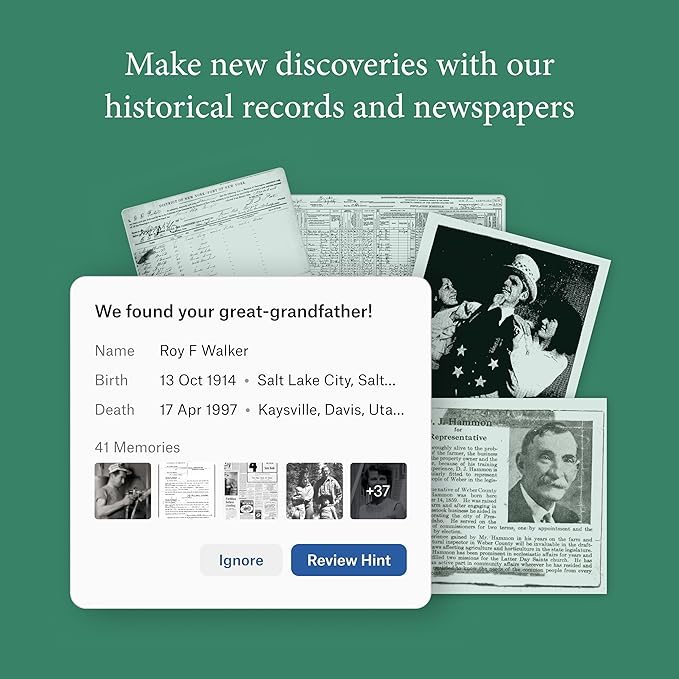 Storied Family Tree Kit, Ancestry & Family History Research with Memory Keepsake Book & Conversation Cards, Genealogy Story Telling Set, 12-Month Subscription to Plus & StoriedBook™ Studios