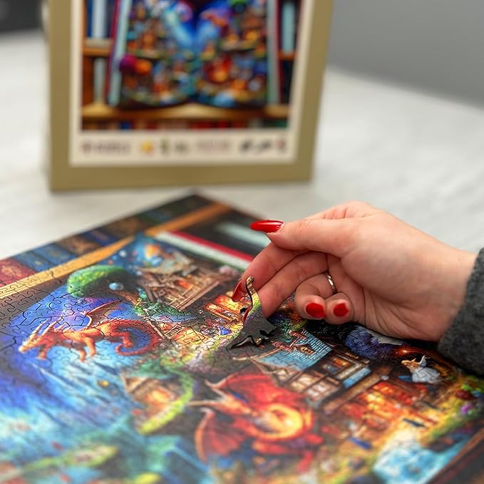 WOODEN.CITY Enchanted Tales 1000 Piece Puzzle | Wooden Puzzles for Adults | Jigsaw Puzzles 1000 Pieces Made in EU - Size 21.25 X 15.5 in | Magical Jigsaw Puzzle