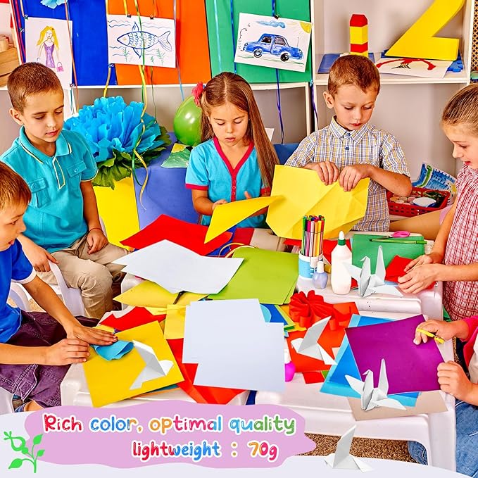 1000 Sheets Construction Paper Bulk School Supplies 9 x 12 Inches Art Classic Heavyweight Paper Craft for Kids Adults Holiday Drawing(White)