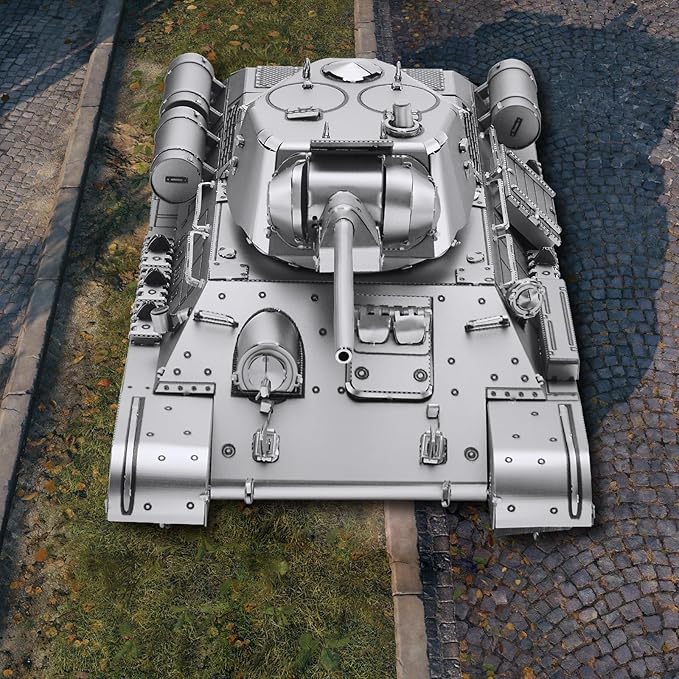 Piececool 3D Puzzles for Adults, Soviet T34 Tank Model Building Kits (1:48 Scale), Metal Kit to Build, Challenging Brain Teaser Puzzle DIY Arts and Craft Kits, Best Gifts
