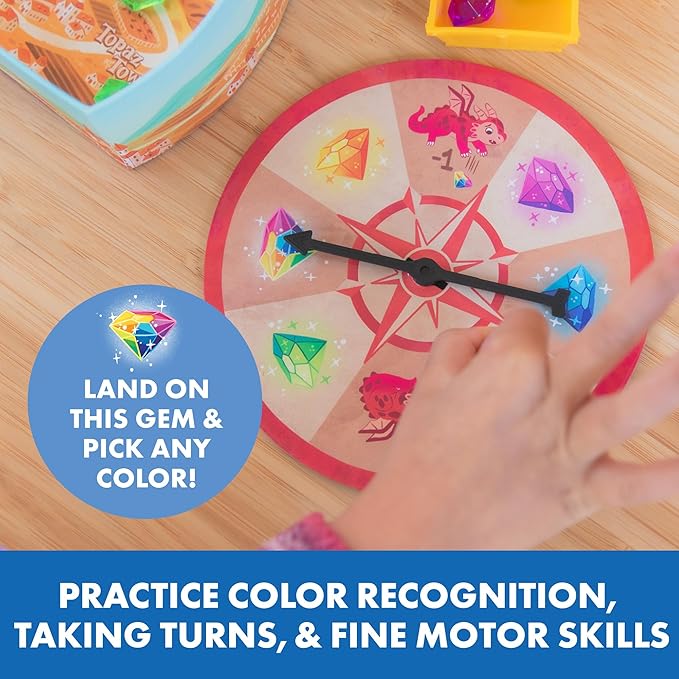 Educational Insights Ruby's Gem Quest - Preschool Fine Motor Board Game for Kids, Learning Scissor Skills & Color Matching, Fun Family Game Night, Therapy Games & Tweezer Toys, for 2-4 Players Ages 3+
