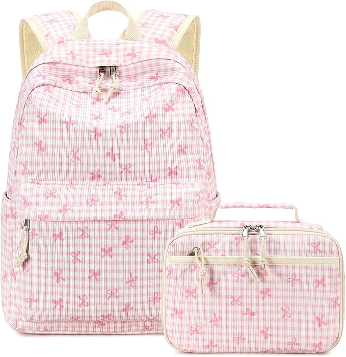 LEDAOU Kids School Backpack with Lunch Box for Girls Boys Toddler BookBag School Bag Preschool Kindergarten Back pack