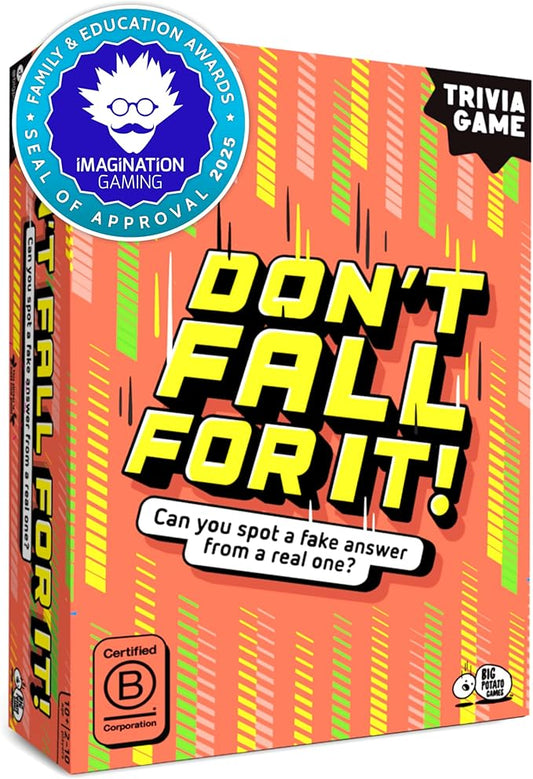 Don't Fall for It - The Hilarious Tower Trivia Game for Ages 10 and up. Fun and Easy Board Game for 2+ Players, Perfect for Families and Kids and Game Night.