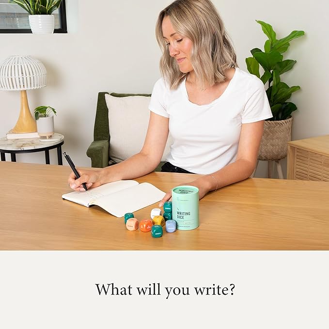 Two Tumbleweeds Writing Dice - Creative Writing Game for Adults, Writers & Teachers - Set of 9 Dice for Story Inspiration - Gifts for Writers - 1+ Players