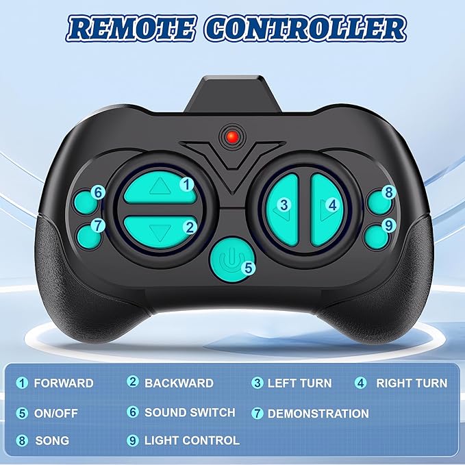 Robot Toys for Boys Girls with Auto-Demonstration Robots for Kids Remote Control Rechargeable Emo Robot with LED Eyes Age 3 Years and Up Green