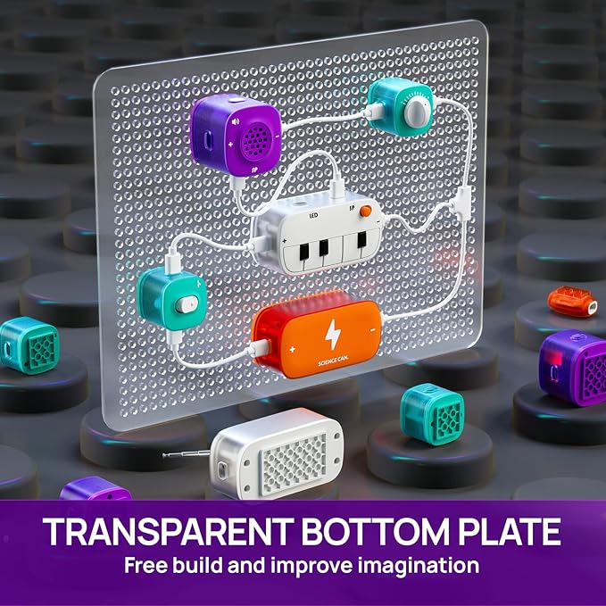 Science Can Circuits for Kids, Beginner Circuit Board Electronic Kit with 80 Experiments STEM Toys for Boys and Girls, Educational Toys Science Kits for Kids Age 8 9 10 Years Old