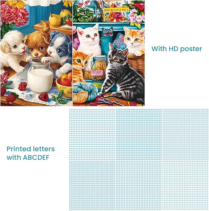 2 Pack 300 Piece Puzzle for Adults,Cute Dogs Cats Jigsaw Puzzle for Adults Teens,Large Piece Puzzle for Kids Ages 8-10 10-12,Glossy & Sturdy Pieces,Challenging Family Game Great Gift Idea,20.5x15 in