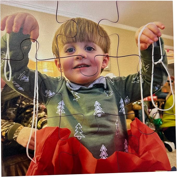Custom Photo Puzzle from Picture | Upload Your Photo and Choose Color | 9 Piece Personalized Puzzle for Kids Toddlers Acrylic Puzzle Birthday Gifts for Toddler Boy Girl