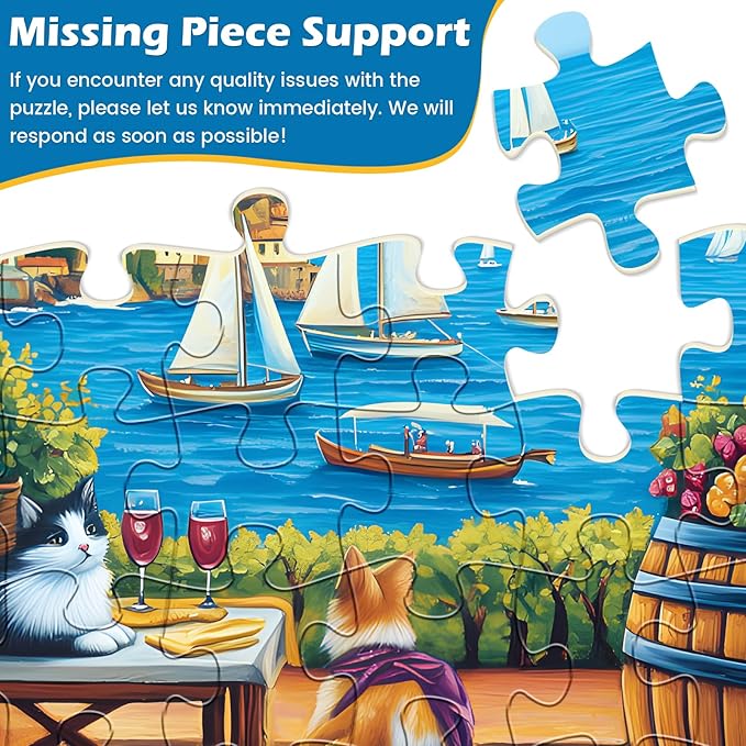 2 Pack 300 Pieces Puzzle for Adults,Beach Puzzle Vineyard Jigsaw Puzzles 300 Pieces for Adults Kids Seniors Recycled Cardboard Puzzles Challenging Game Home Decor Birthday Party Gift