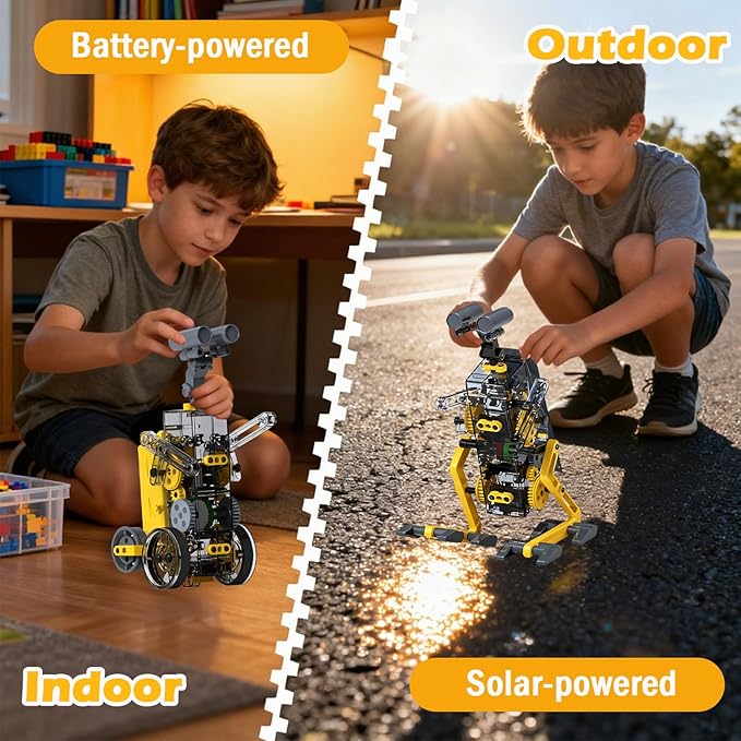 STEM 25-in-1 Education Solar Power Toys for Boys Age 8-12, Science Kits Robots Toys for Ages 8-13, Building Toys Robotics Experiment Set Birthday Gifts for Kids 8 9 10 11 12 13 14Years Old
