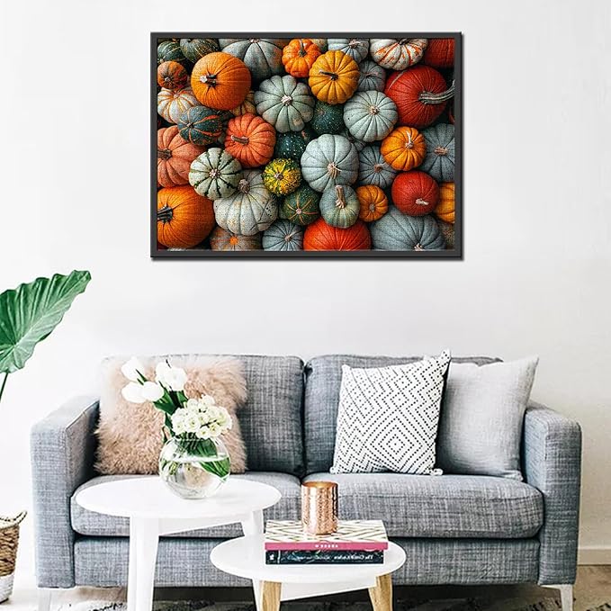 Tucocoo Assortment of Pumpkins Jigsaw Puzzle 1000 Pieces Puzzles for Adults, Squashes and Gourds Art Puzzles for Challenging Family Activity Games Colourful DIY Puzzle for Home Decor Gifts
