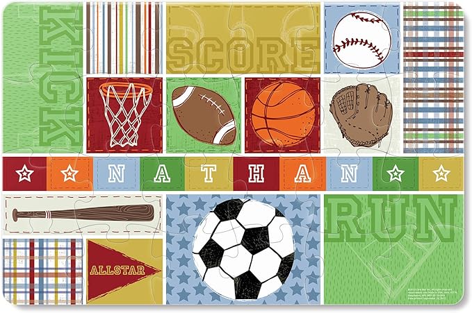 Personalized Jigsaw Puzzle for Kids, 24-Piece - I See Me! (Sports)