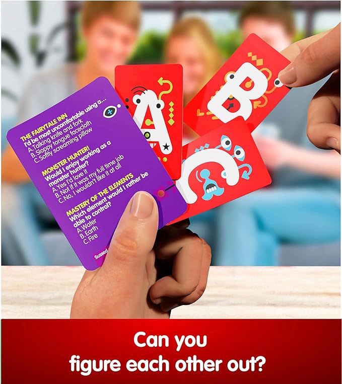 SUSSED Wacky ‘What Would You Do’ Card Game - Fun Boo Basket Stuffer for Girls, Boys & Kids - Builds Social Skills & Confidence - Purple Pack: Dragons, Space & Magic