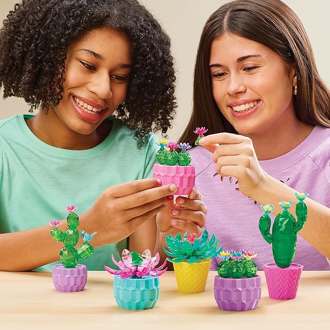 RoseArt Crystal Gem Creations Jewel Succulents Kit, 175+ Pieces, Great for Adults, Tweens and Children Ages 8+