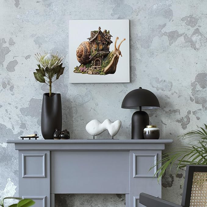 Jigfoxy Wooden Puzzles for Adults, The Snail's House Wood Puzzles Adult, Unique Animal Shape Wooden Jigsaw Puzzles for Adults, Birthday Gifts for Puzzle Lovers, Family, Friend (M-11.3 * 10.5in-168pcs)