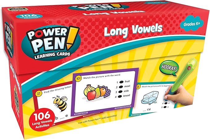 Teacher Created Resources Power Pen Learning Cards: Long Vowels, Model:6102