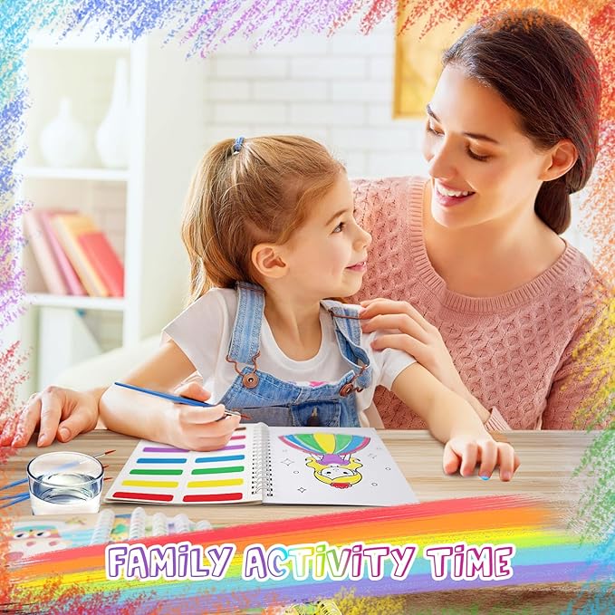Elover 24 Pack Water Coloring Book for Kids Party Favors Bulk Coloring Books Painting Drawing Set for Kids Ages 4-8 Birthday Arts and Crafts Goodie Bag Stuffers School Activities Set