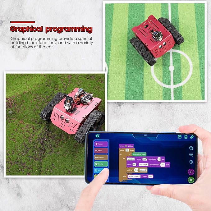 ELEGOO Conqueror Robot Tank Kit with UNO R3 for Arduino Robotics for Kids Ages 8-12 12-16 STEM Science Kits Coding Robots Toys for 8+ Year Old Boys Girls Teens Circuits Engineering Building Project