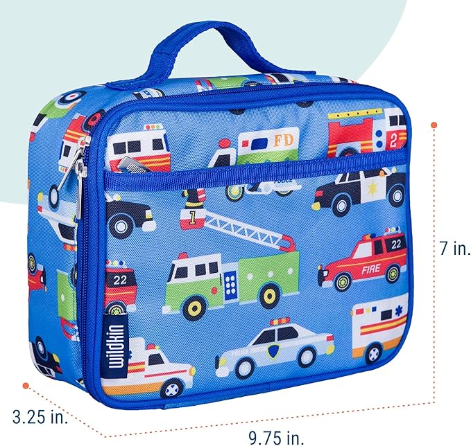 Wildkin Kids Insulated Lunch Box – Durable and Reusable for School & Travel - Heroes