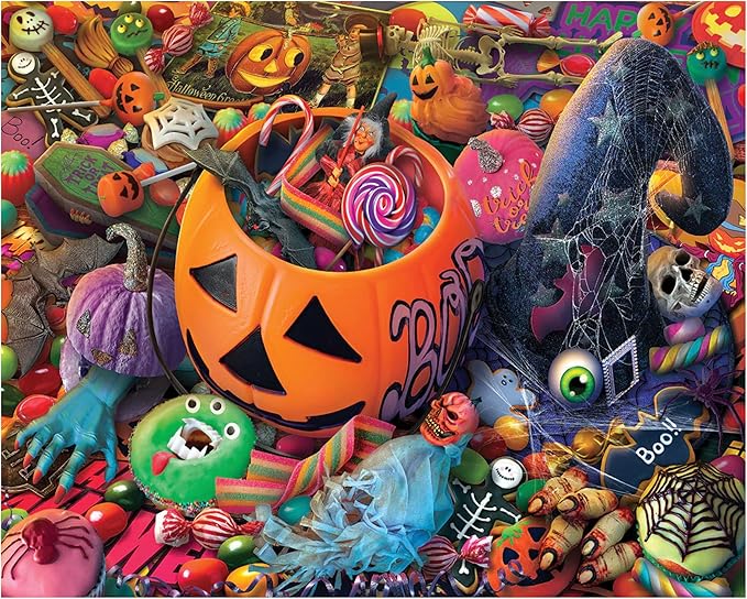 White Mountain Puzzles - Halloween Treats - 1000 Piece Jigsaw Puzzle for Adults & Kids - Fun Family Activity - 24"x30"