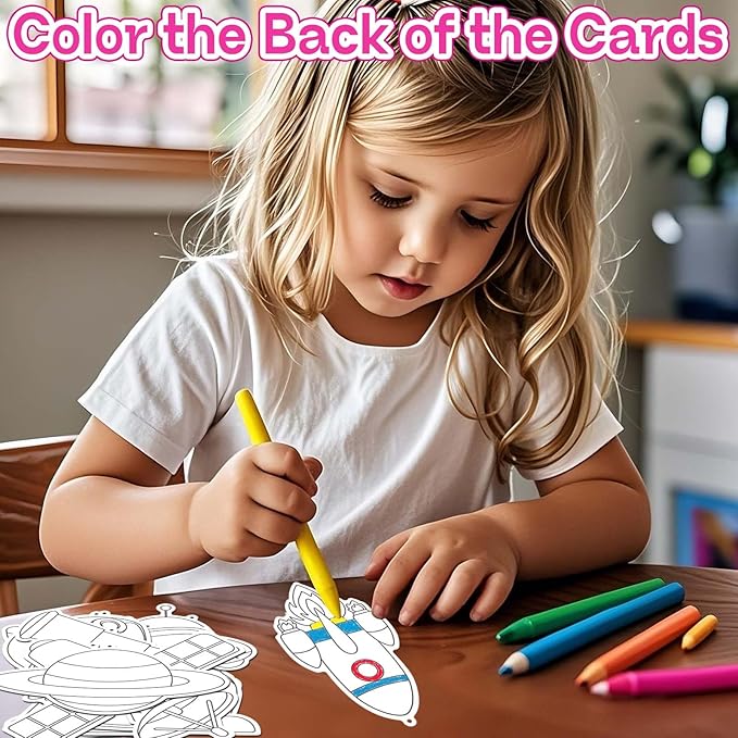 iGetooy 10 Sets DIY Mosaic Stickers for Kids, Space Art Craft Kit with 720+ Stickers, Travel Toys for Kids, Birthday Gifts for Girls and Boys 3-8 Year Olds