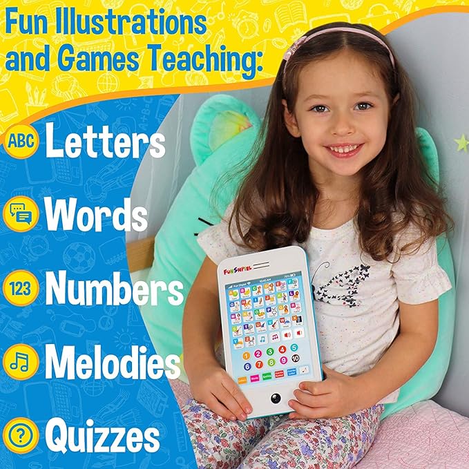 Kid Tablet - Kindergarten Learning Activities, ABC Learning for Toddlers, Kids Phone Toy for Speech Therapy & Letter Sounds