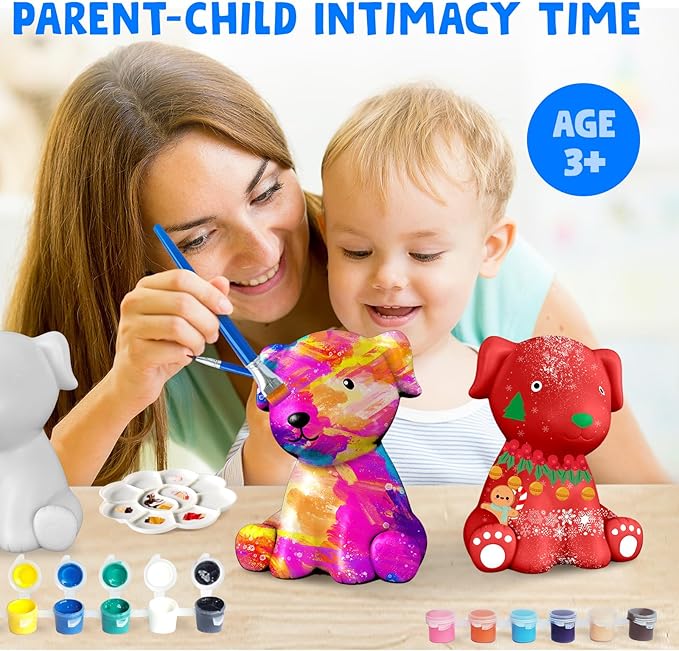 Goodyking Paint Your Own Dog Lamp Kit, DIY Night Light, Crafts for Teens Girls Boys, Arts & Crafts Kit, Painting Kit for Kids, Room Decoration, Christmas Birthday Gift for Kids Ages 3 4 5 6 7 8+