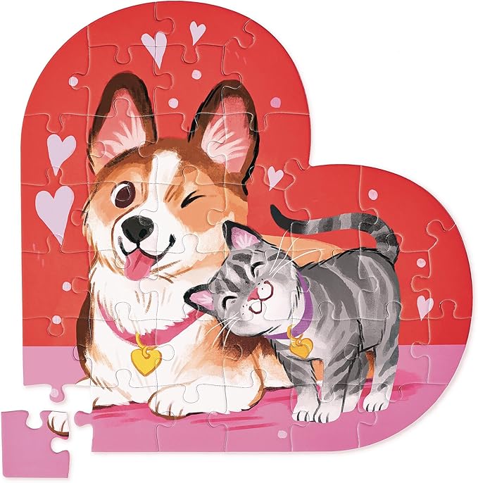 Crocodile Creek Jigsaw Puzzle, 36 Piece for Kids 3 Years and Up, Heavy-Duty Shaped Box for Storage, Finished Puzzle Size 18 x 18 inches, Friends Fur-Ever