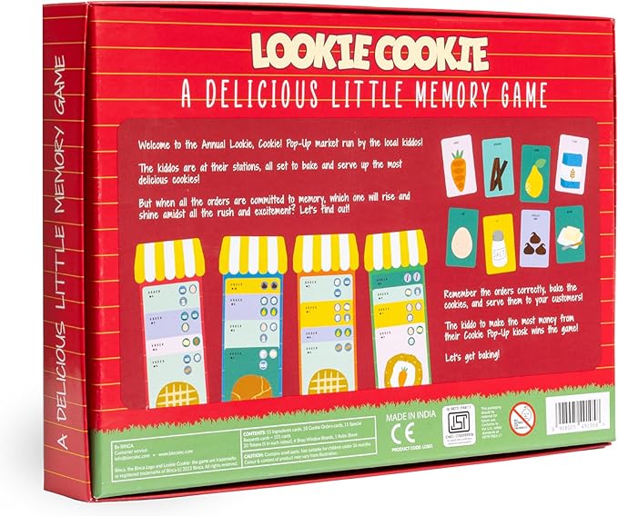 Lookie Cookie - A Memory Card Game for Kids Ages 6 and Up | Fun Memory and Concentration Building Game | Develop Cognitive Skills (2-4 Players)