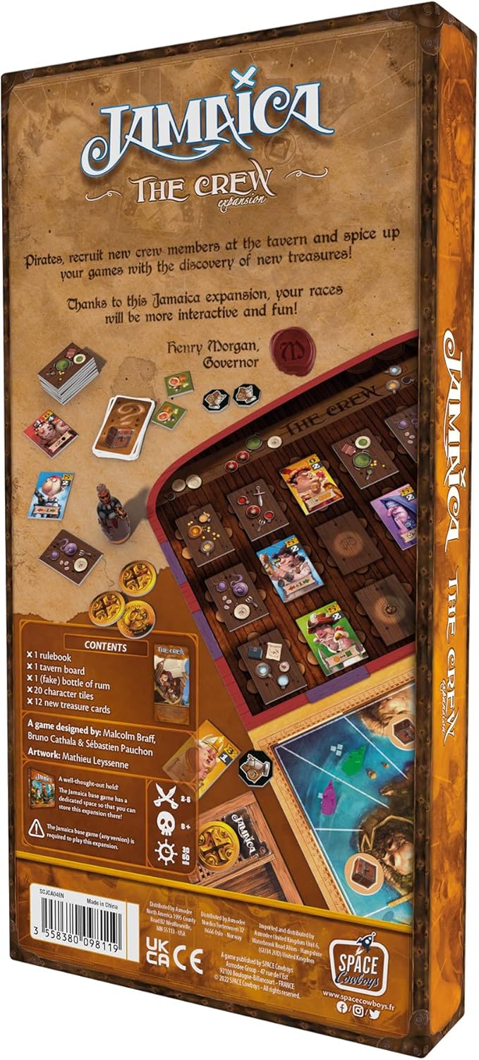 Jamaica The Crew Board Game Expansion - Strategy Game, Family Board Game for Kids & Adults, Pirate Adventure Game, Ages 8+, 2-6 Players, 30-60 Minutes, Made by Space Cowboys